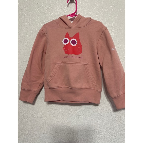 Columbia Kids Pink Wildflower Power Fox Graphic Hoodie - Picture 2 of 8